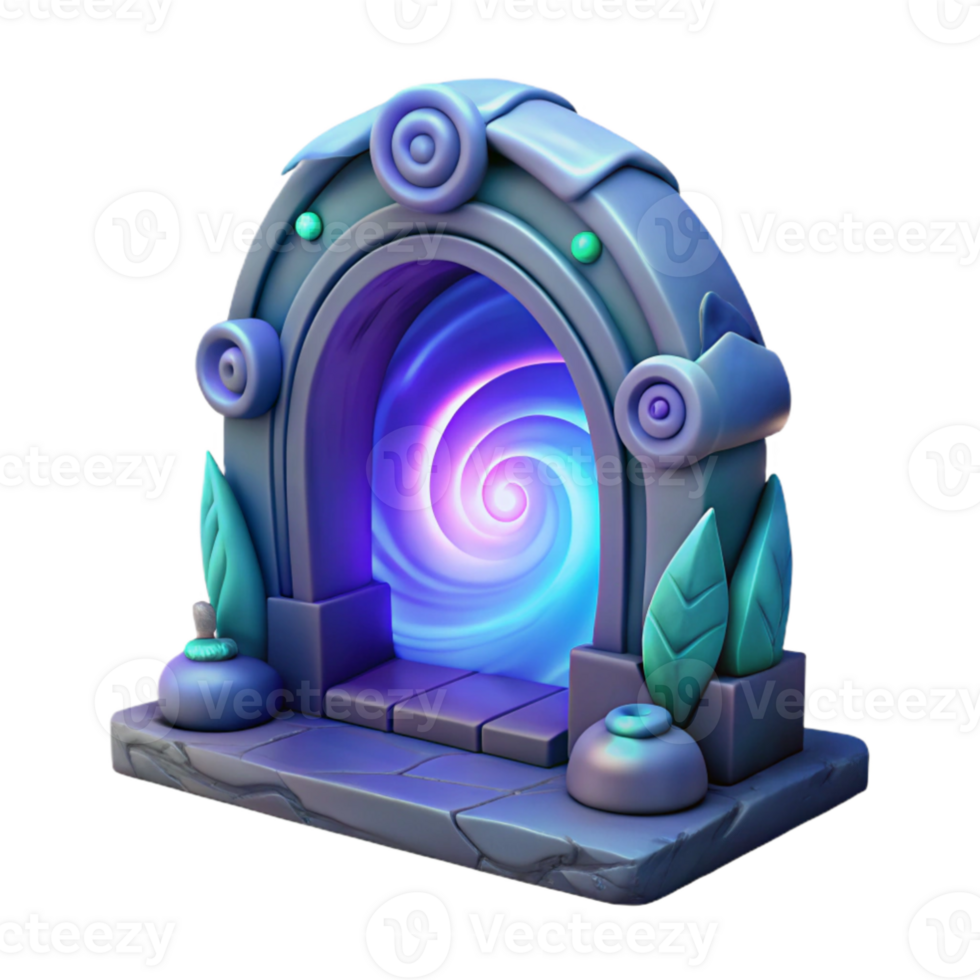 serene creative Mystical Portal 3D Render 4K png