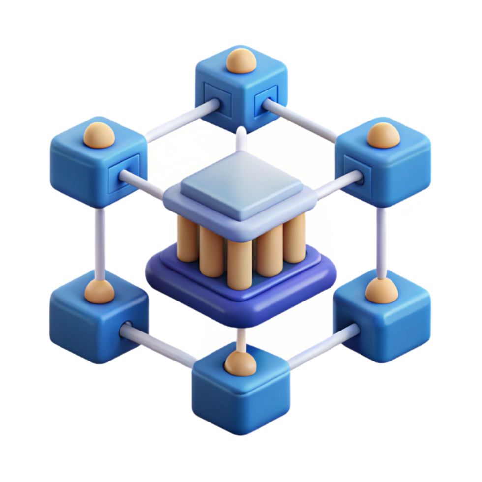 dramatic classic Networked Cube Decentralized System Architecture high resolution png