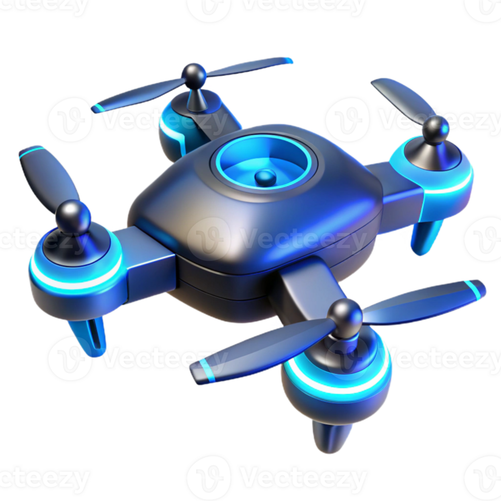 magnificent rustic Futuristic Drone 3D Render high resolution png