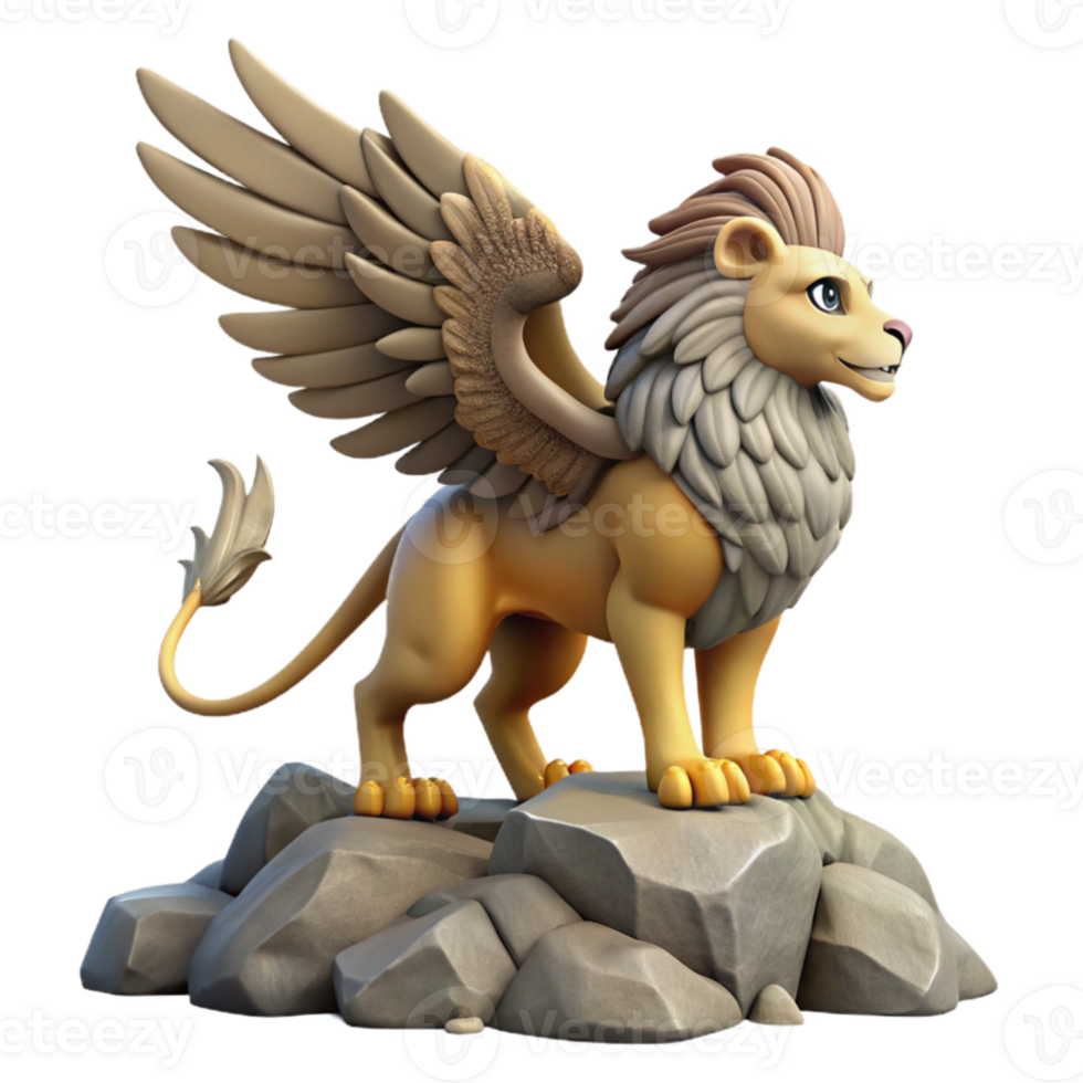 wonderful artistic Majestic Griffin 3D Render authentic png