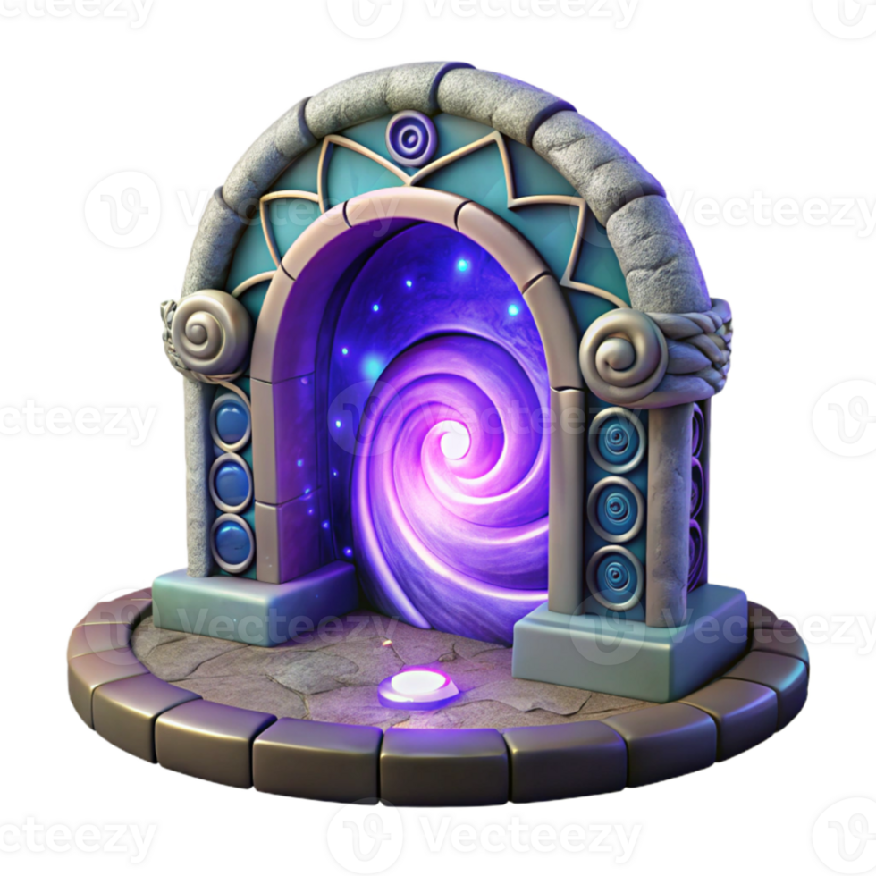 stunning artistic Magical Portal 3D Render authentic png