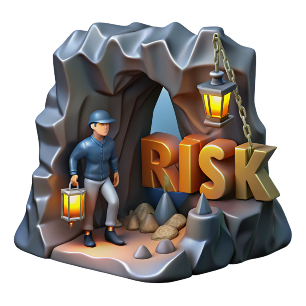 serene rustic Navigating Risk A Journey into the Unknown premium png