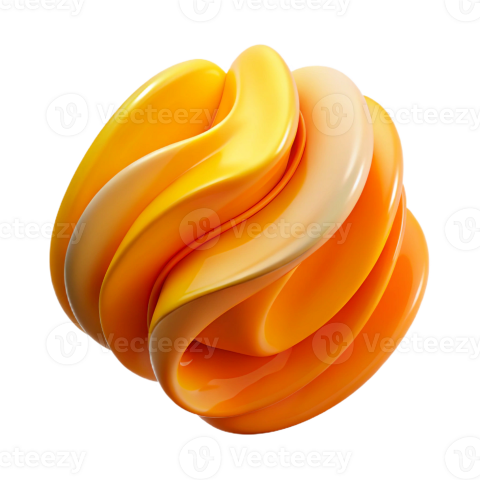 stunning contemporary Abstract 3D Orange Swirl Background authentic png