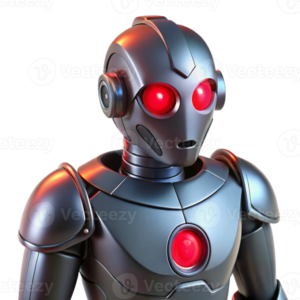 impressive rustic 3D Render of a Futuristic Robot original png
