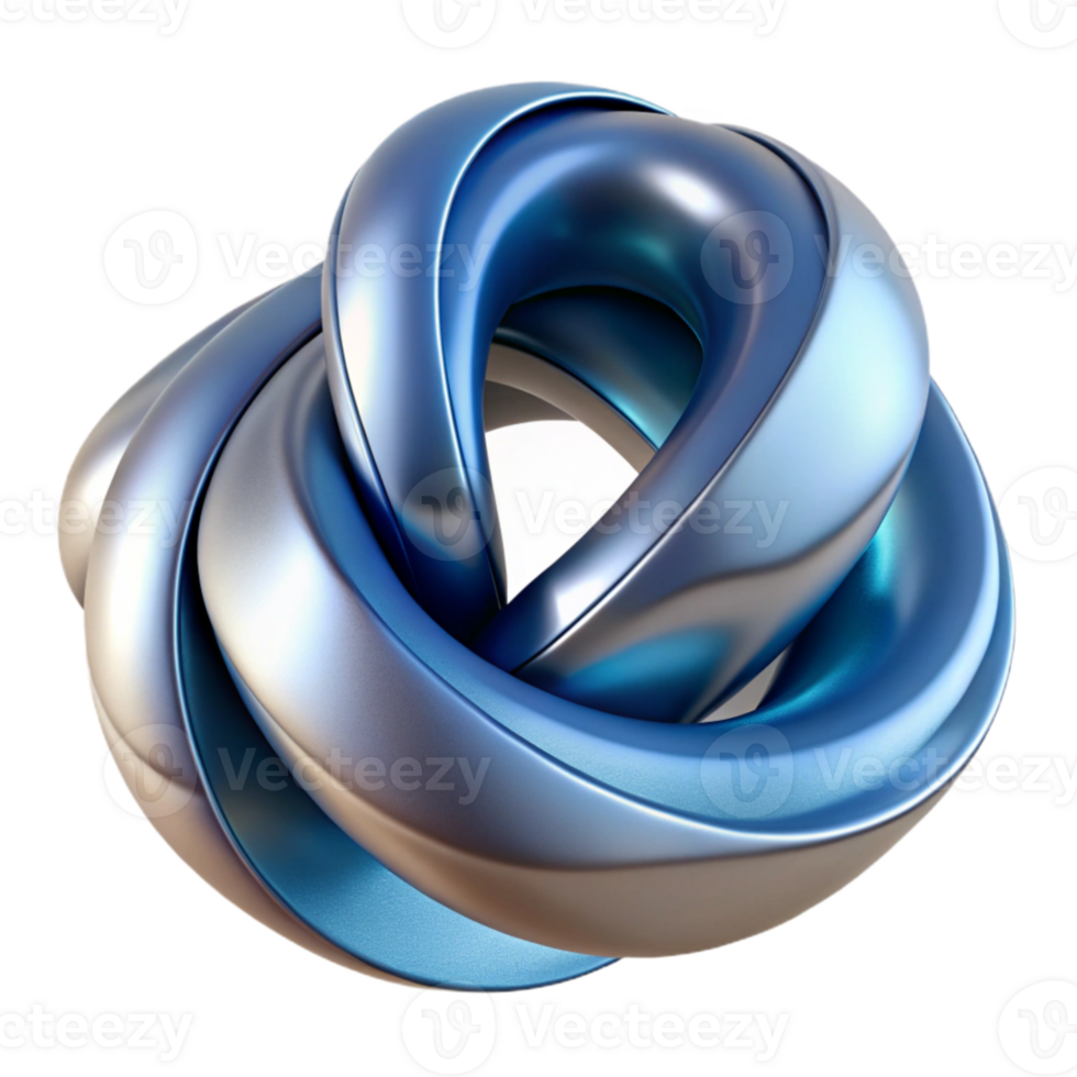 magnificent abstract Blue 3D Abstract Knot Illustration original png