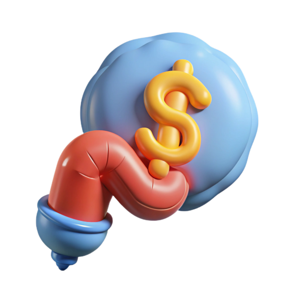 elegant modern 3D Render Cartoon Money Bag Hand high quality png