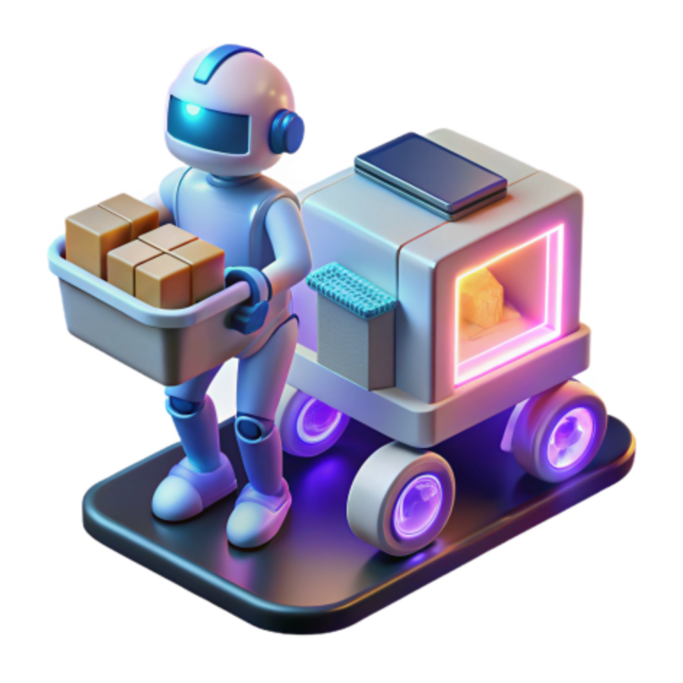 extraordinary abstract Automated Delivery Robot-Powered Package Transport high quality png