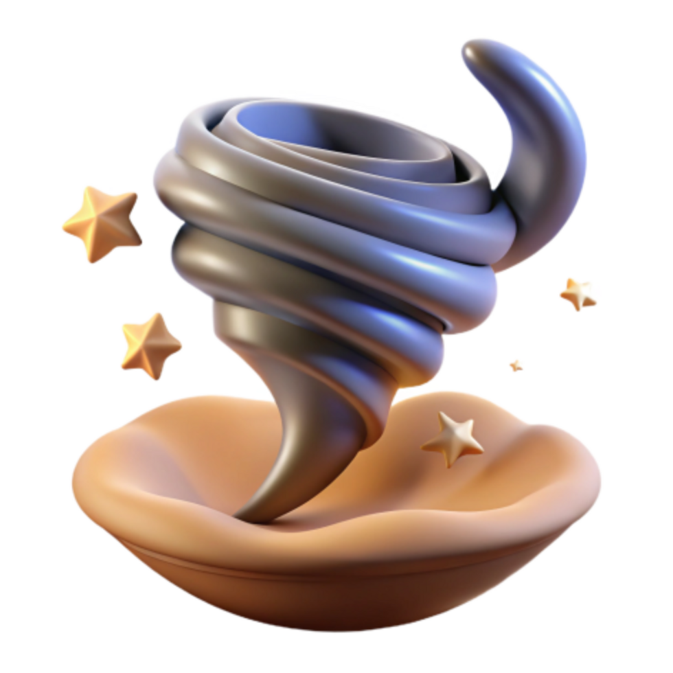 magnificent minimalist Whimsical 3D Render Starry Vortex high quality png
