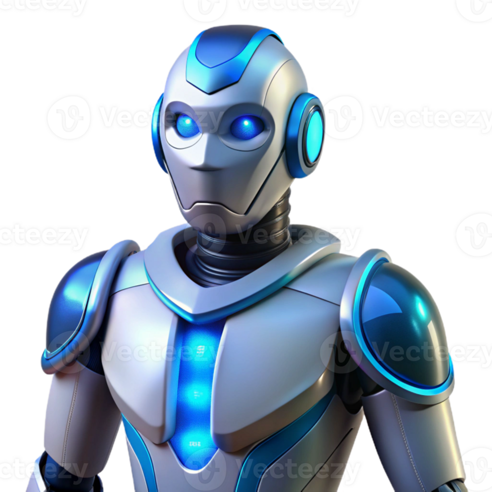 extraordinary minimalist Futuristic Robot 3D Render high quality png