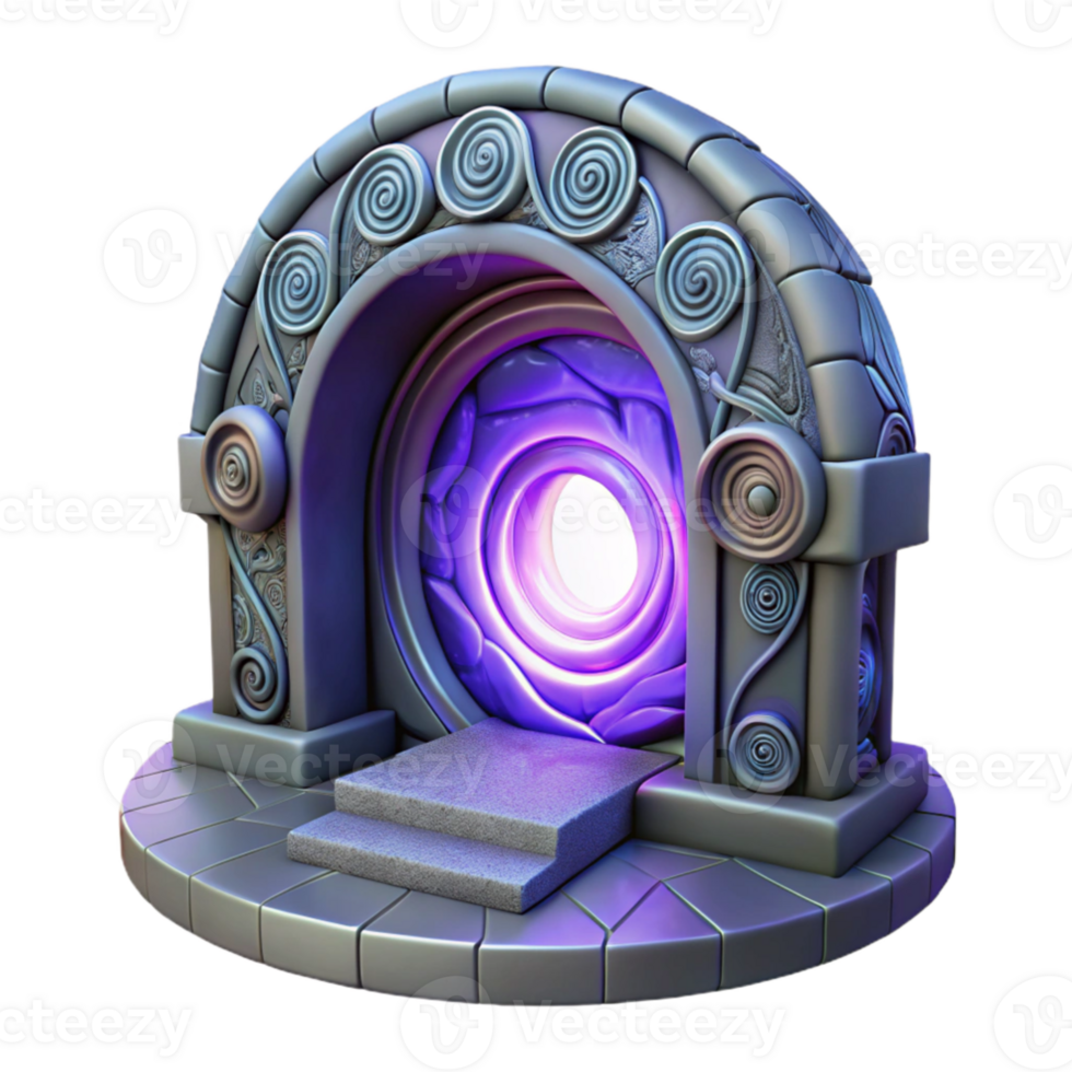 wonderful traditional Mystic Portal 3D Render high quality png