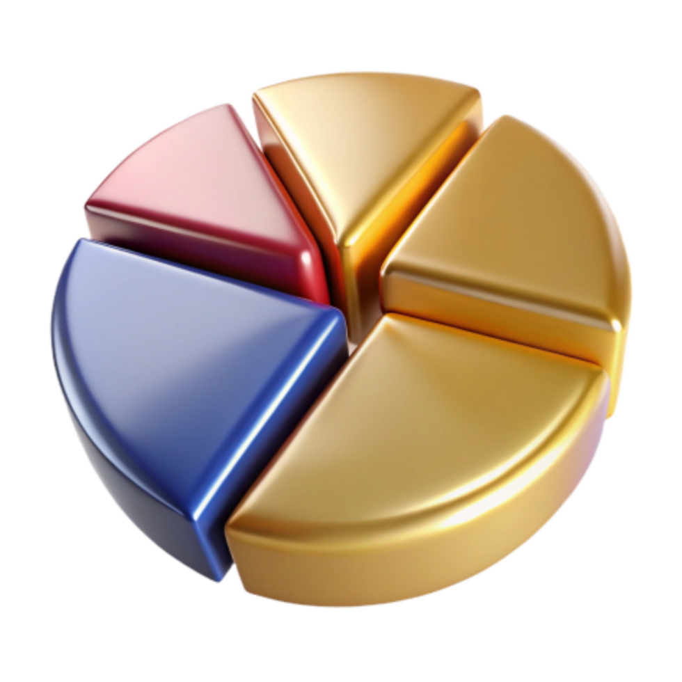 dramatic modern Data Visualization 3D Pie Chart Segmentation Analysis genuine png