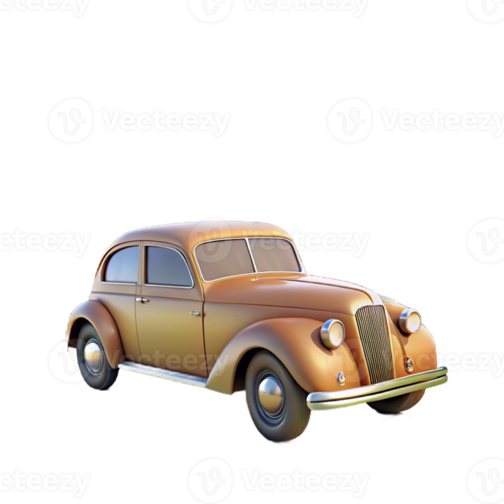 stunning artistic Vintage 3D Car Model Render original png