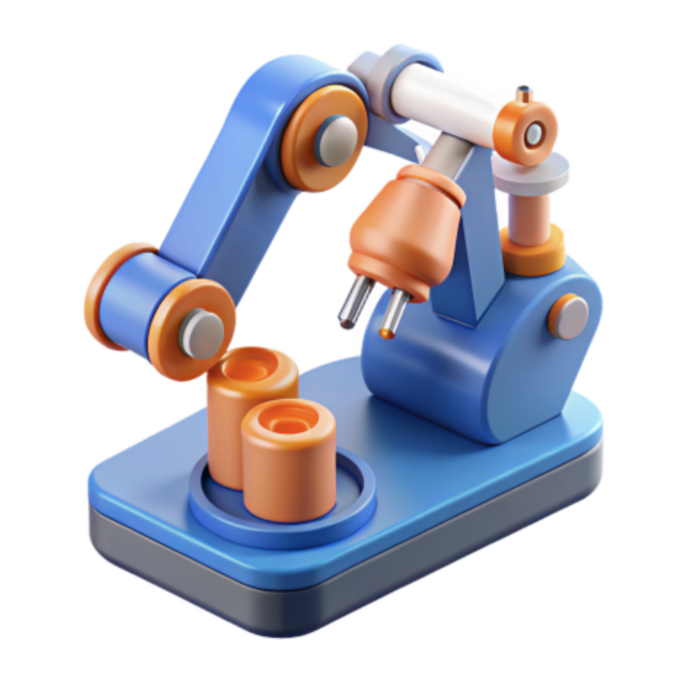stunning minimalist Automated Manufacturing Robotic Arm Precision Assembly authentic png