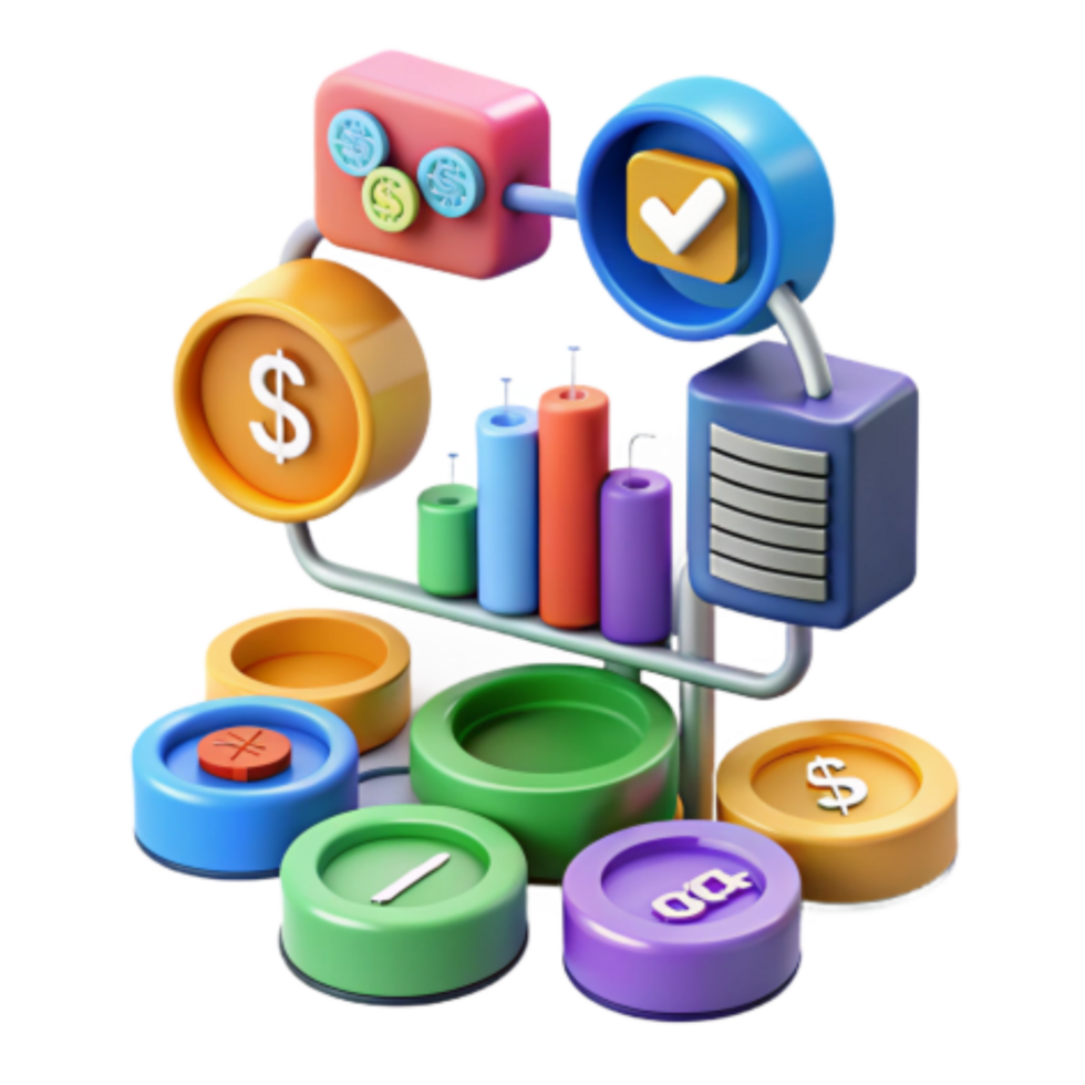 impressive modern Financial Data Visualization Charts, Graphs, and Metrics professional png