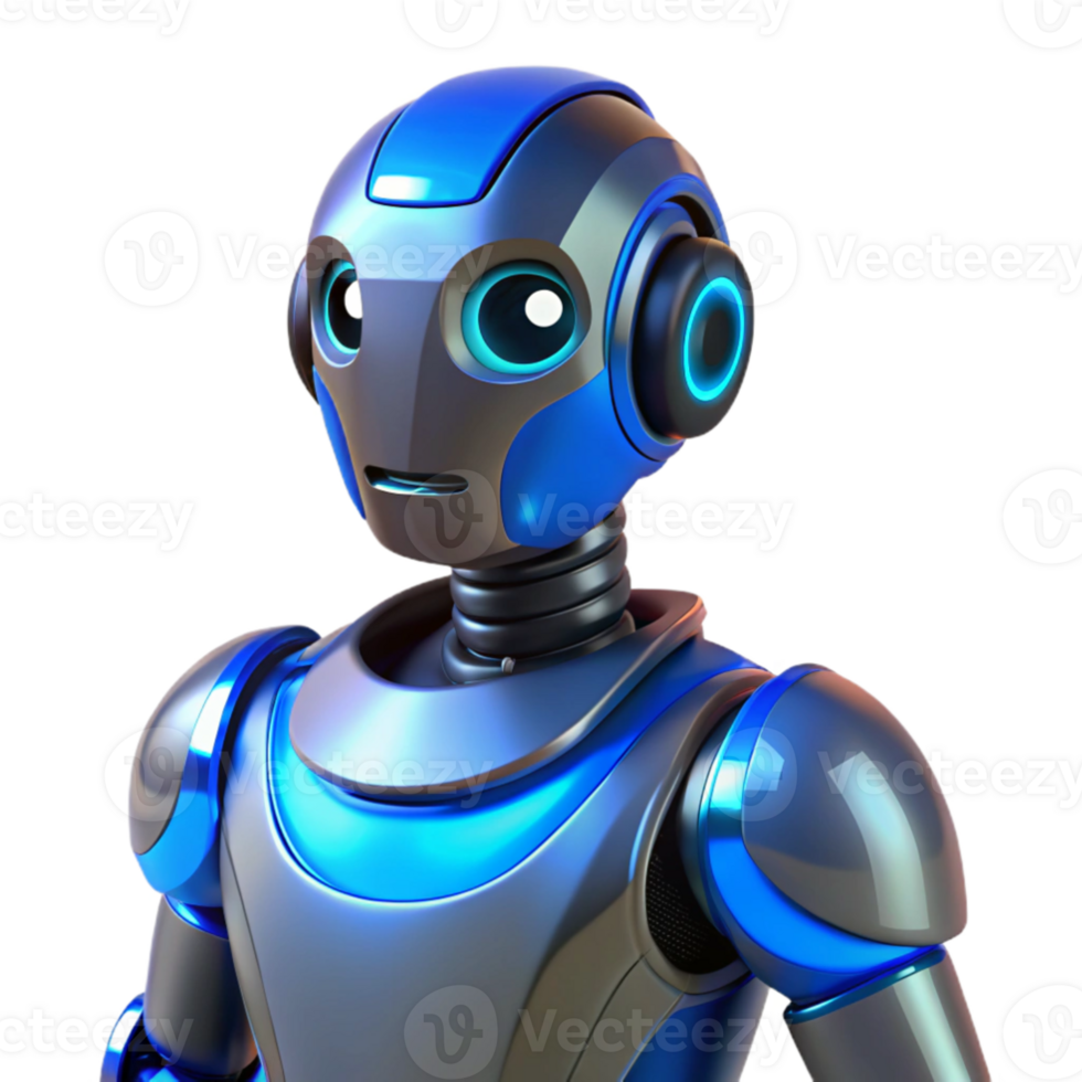 extraordinary creative Friendly Robot 3D Render 4K png