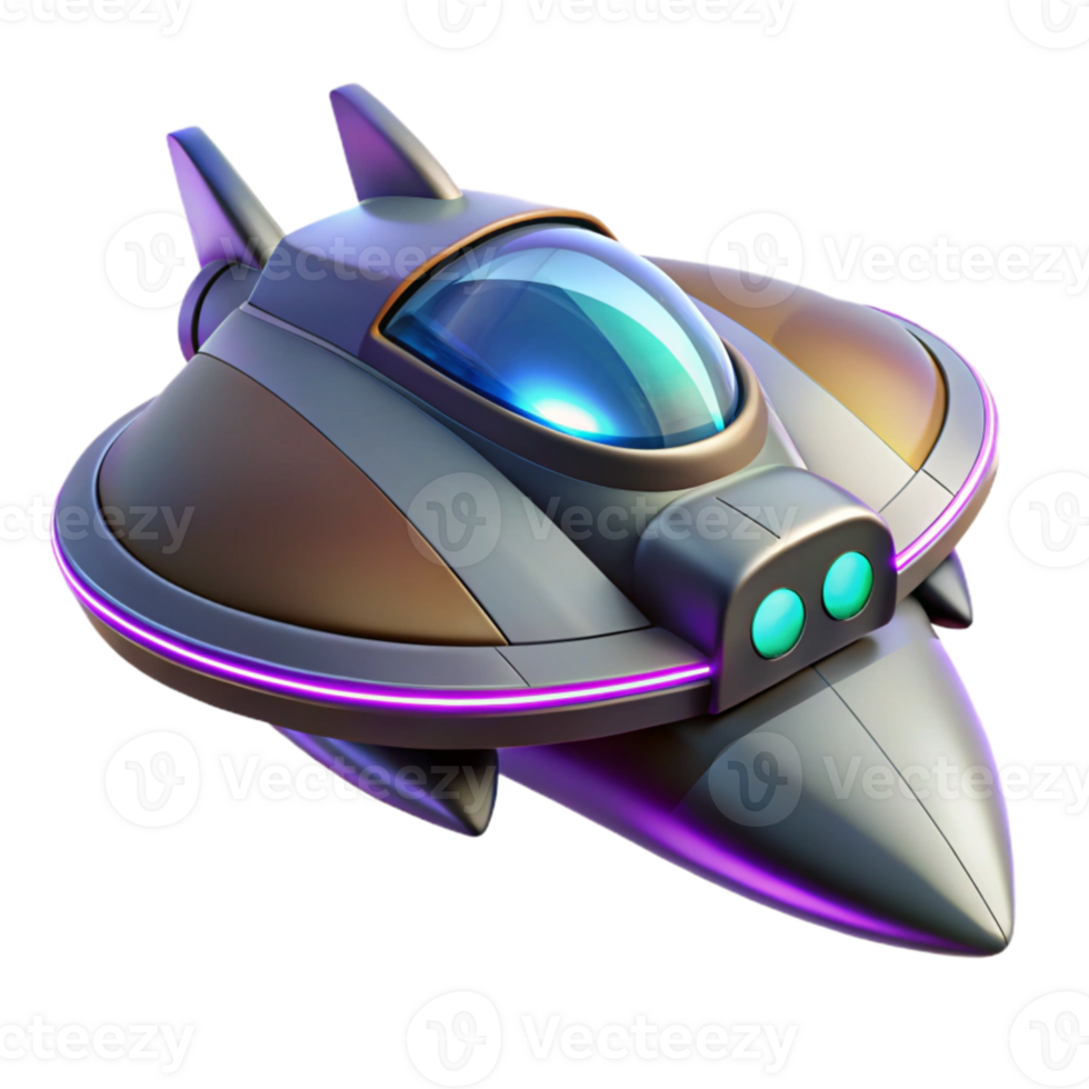 magnificent traditional Futuristic Spaceship 3D Render 4K png