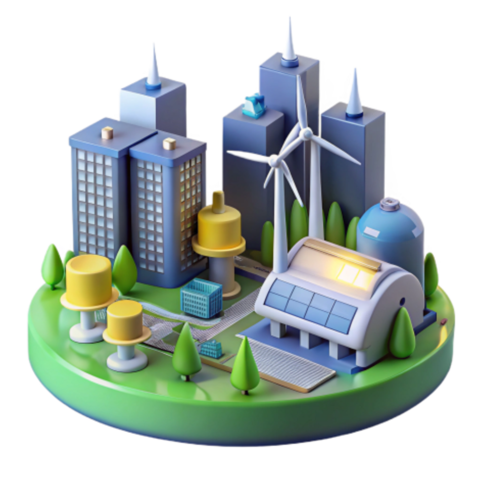 extraordinary classic Sustainable City Green Energy Smart Buildings 4K png