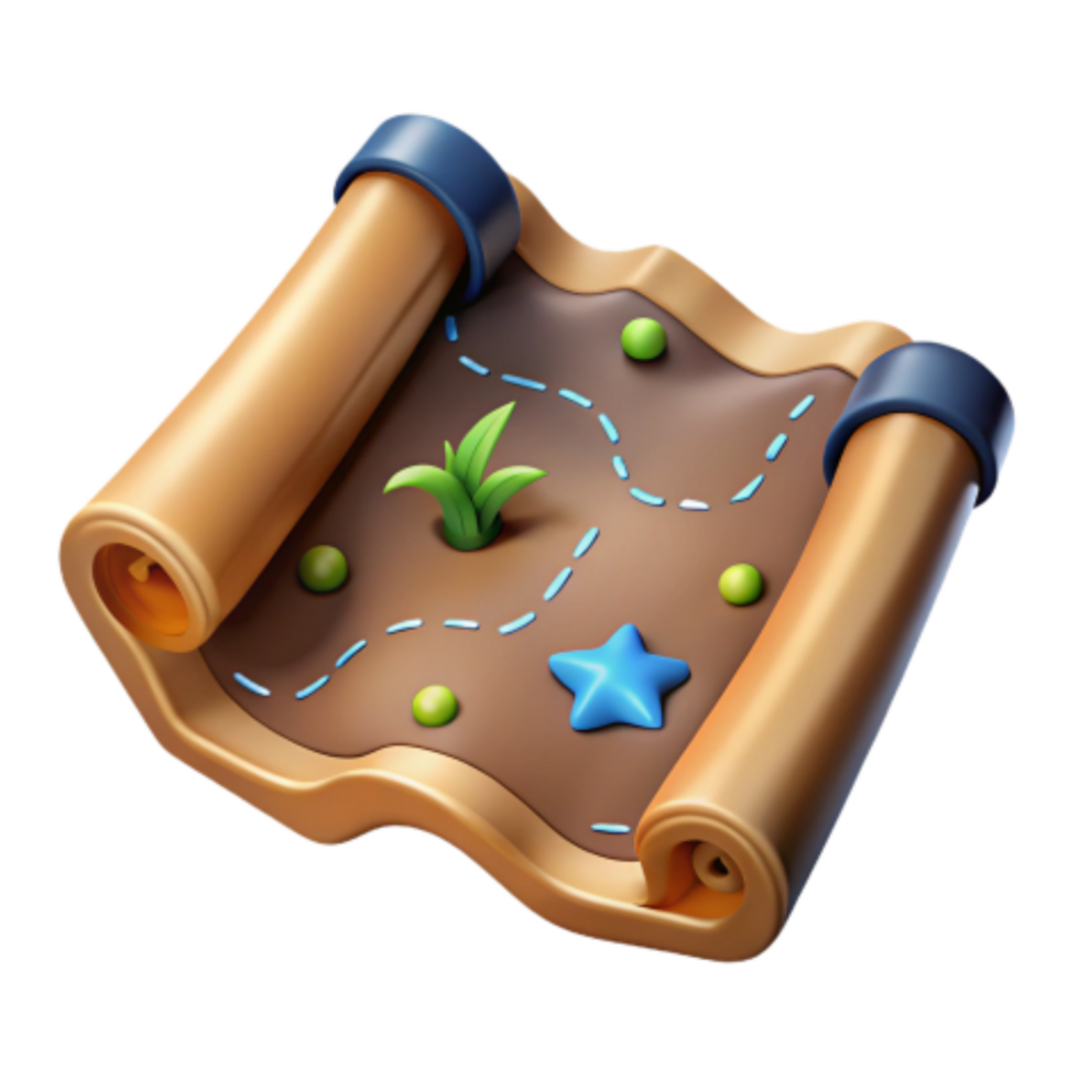 serene modern Adventure Map Explore the Uncharted Territory exclusive png