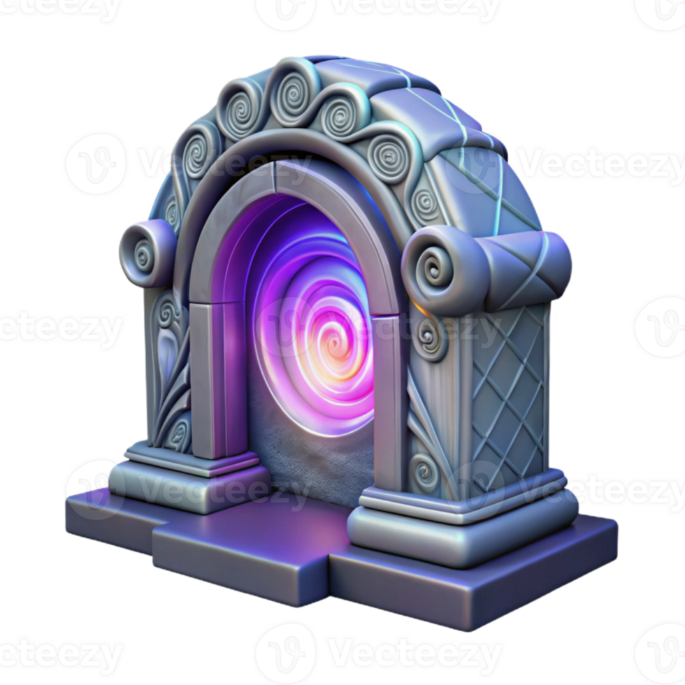 serene contemporary Magical Portal 3D Render high quality png