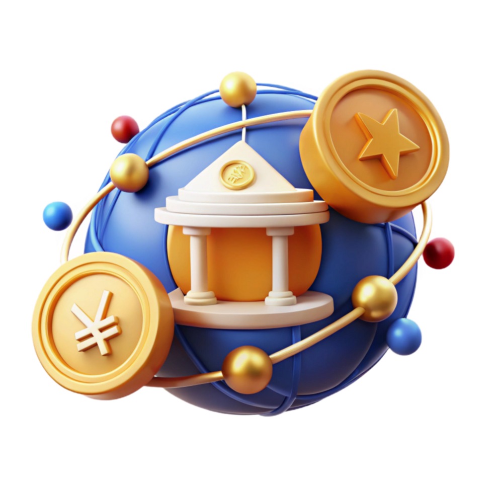 serene creative Global Finance Currency, Banking, and Investment premium png