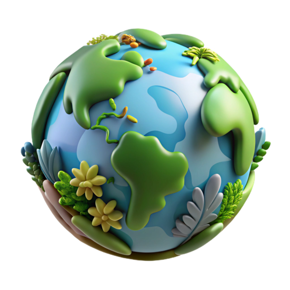 elegant vintage Protecting Our Planet A 3D Earth Representation authentic png
