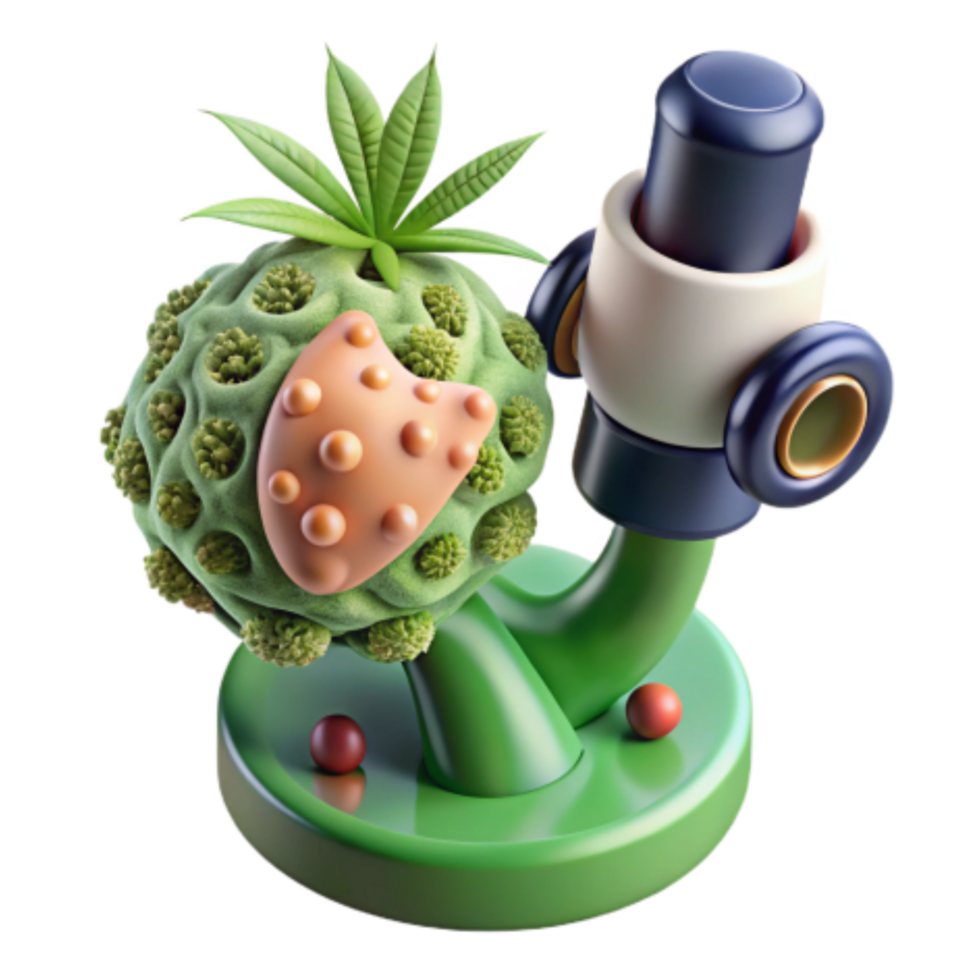 magnificent vintage 3D Render of Abstract Plant with Mechanical Element detailed png