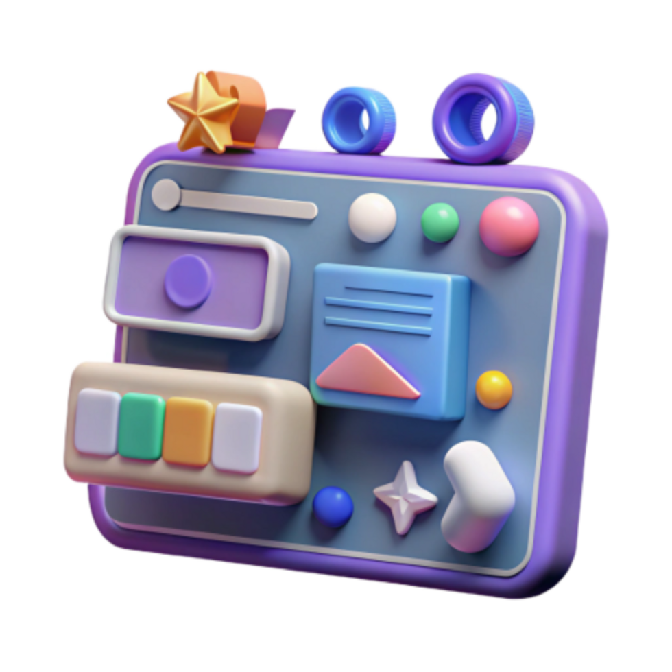 elegant rustic 3D Colorful UI Design Elements Buttons, Icons, and More exclusive png