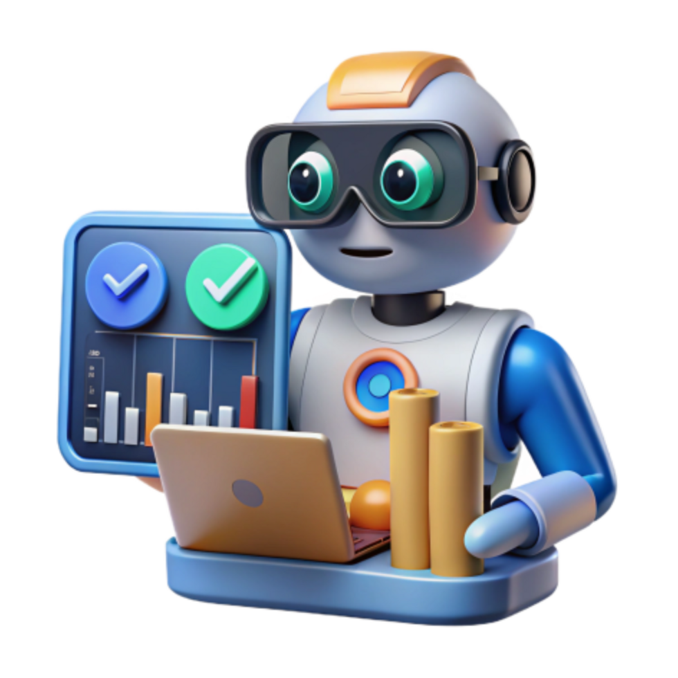 magnificent minimalist AI-Powered Data Analysis Automated Insights Reporting high resolution png
