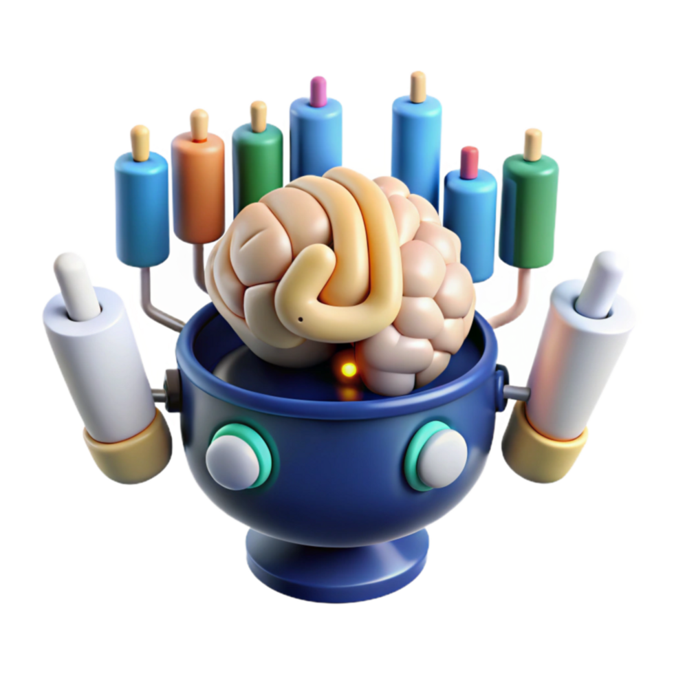 extraordinary traditional AI Brain Cognitive Processing Data Analysis high resolution png