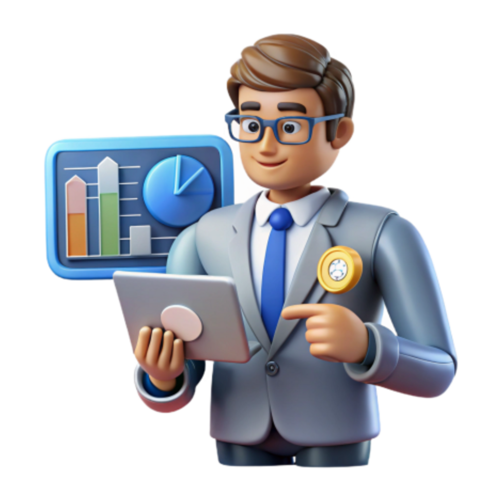 serene abstract Financial Analyst Data-Driven Decisions Time Management exclusive png