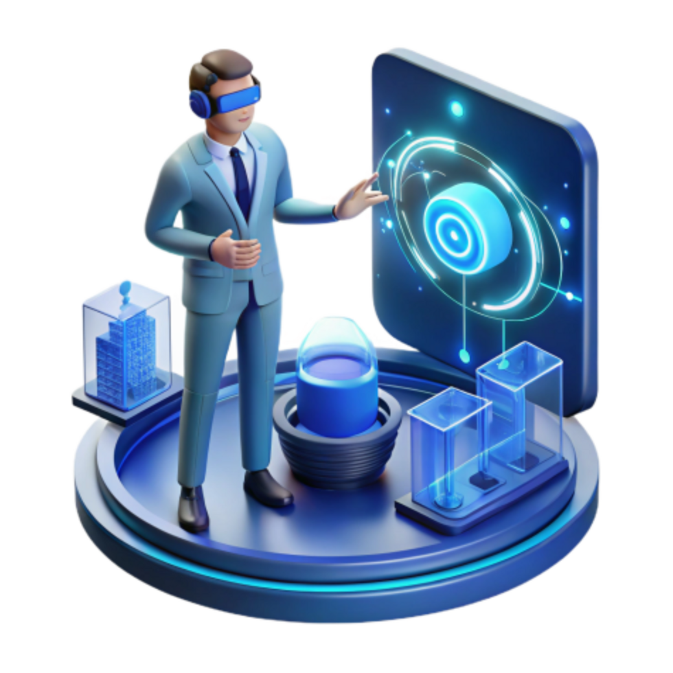 beautiful creative Exploring Virtual Worlds 3D Metaverse Interaction 4K png