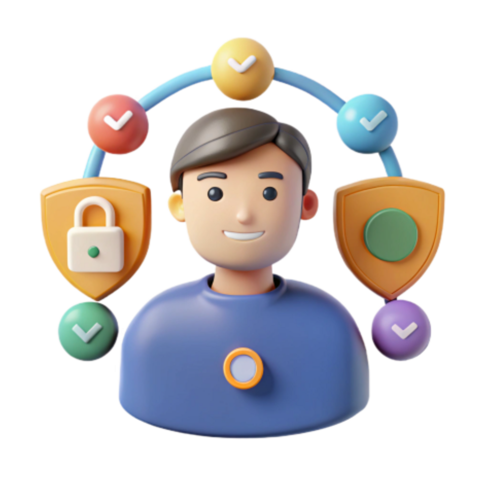 vibrant creative User Data Security Protection and Privacy original png