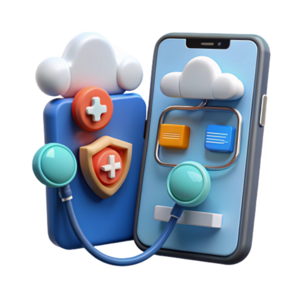 beautiful contemporary Mobile Health Secure Cloud-Based Healthcare Access exclusive png