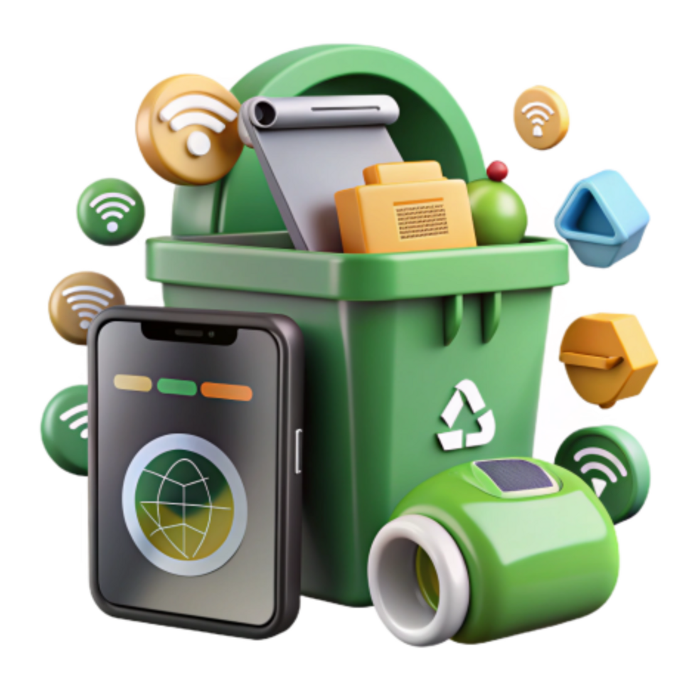 impressive minimalist E-Waste Recycling Smart Solutions for a Sustainable Future premium png