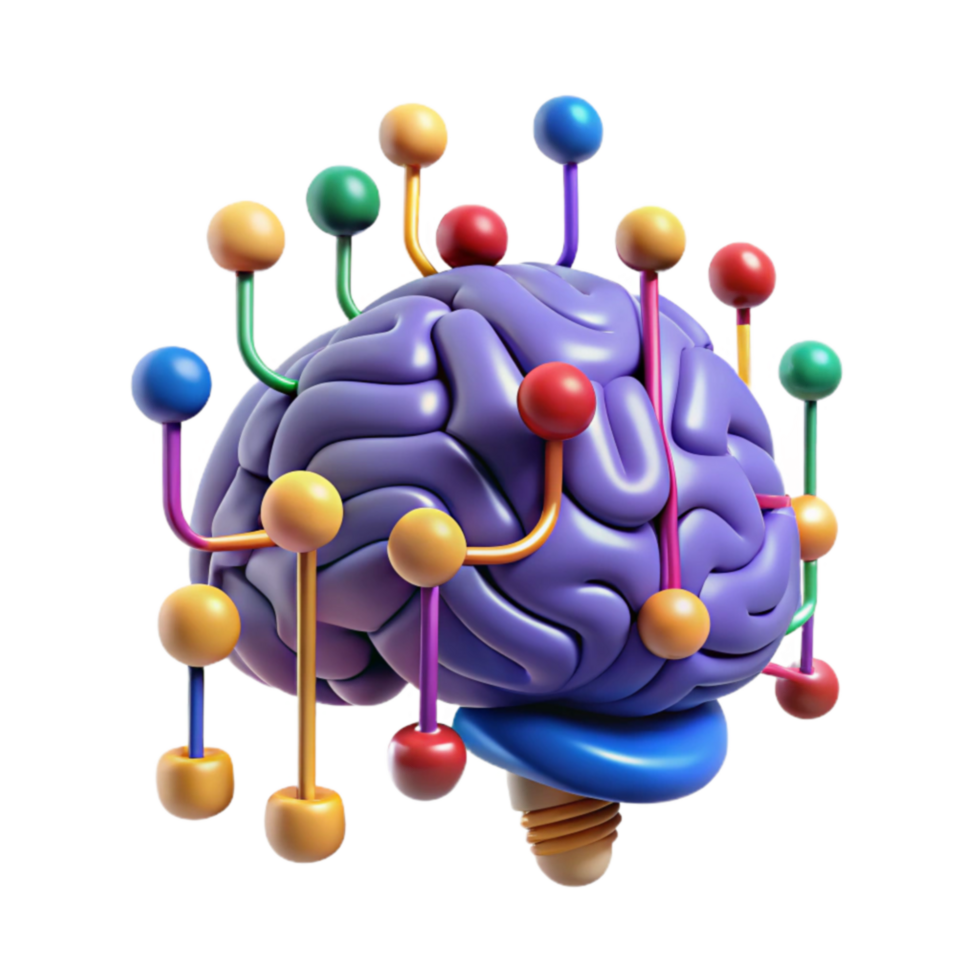dramatic abstract Brain Connectivity Exploring Neural Networks high quality png