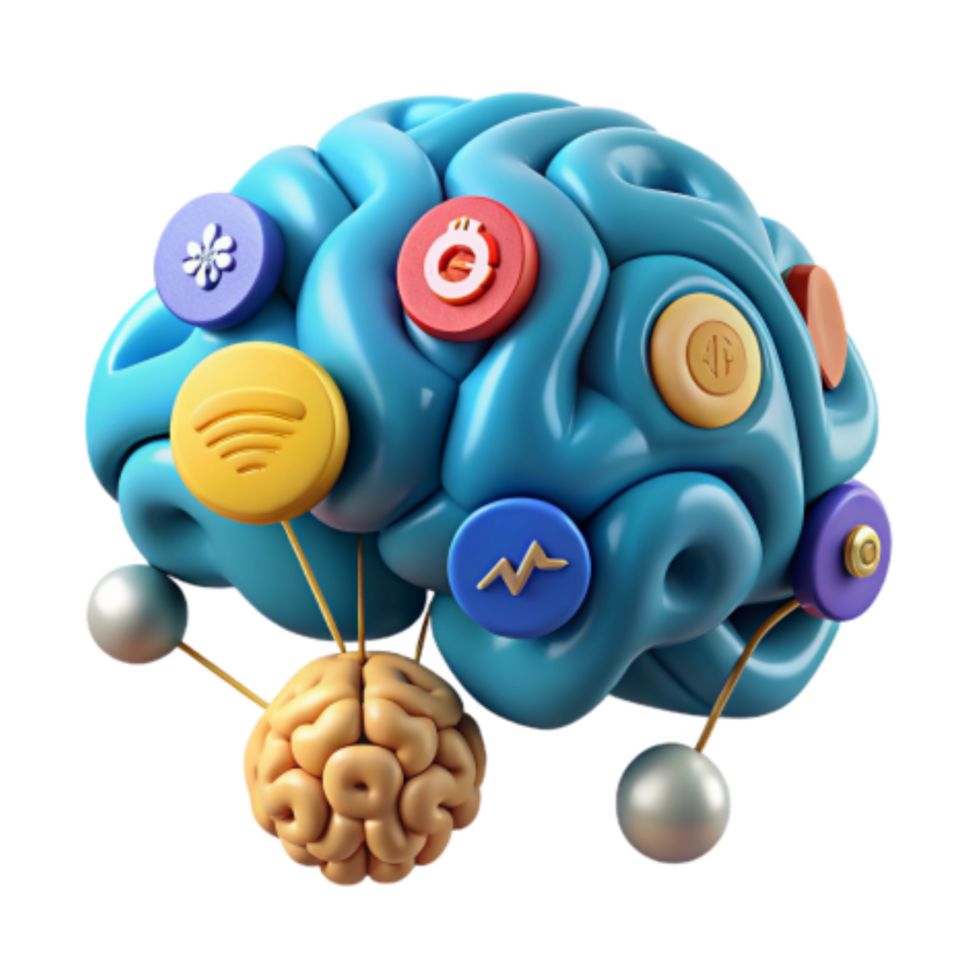beautiful modern Digital Brain Exploring the Impact of Technology on Cognition high resolution png