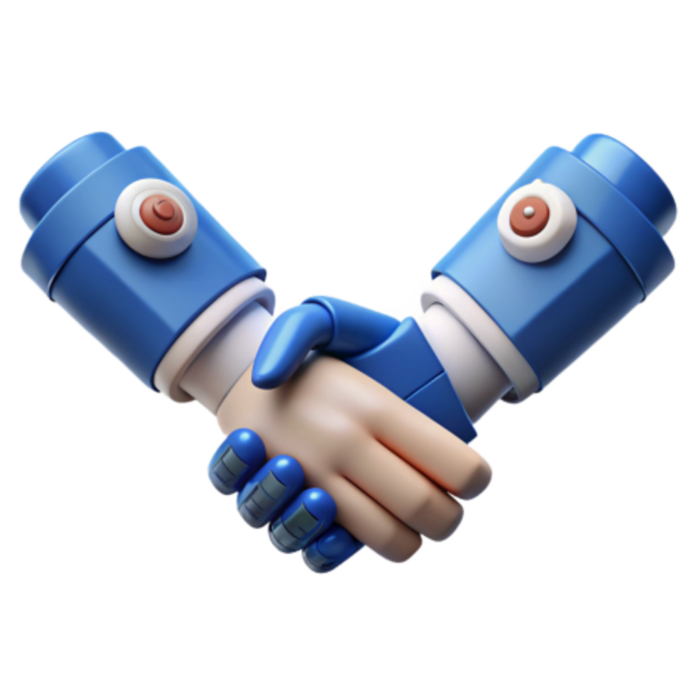 serene artistic Human-Robot Collaboration A New Era of Partnership detailed png