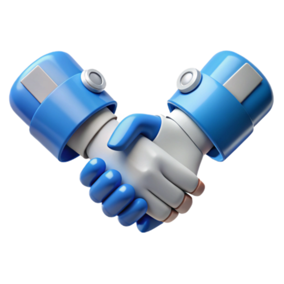 vibrant vintage Digital Handshake Collaboration, Partnership, and Unity premium png