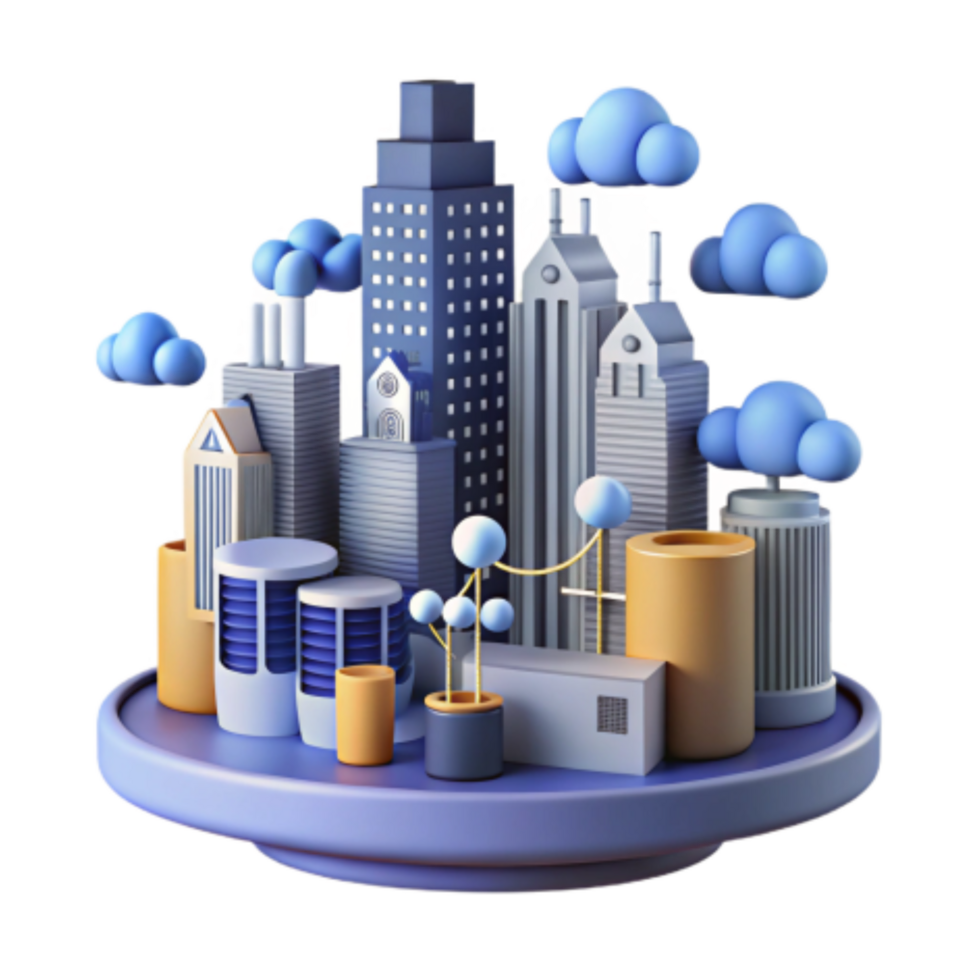 extraordinary classic Modern Cityscape A 3D Architectural Visualization authentic png