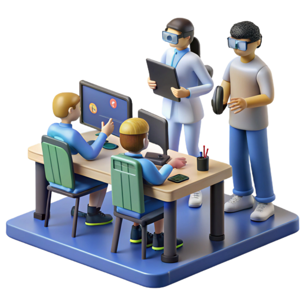 stunning traditional Interactive Learning Students Using VR Technology in Classroom genuine png