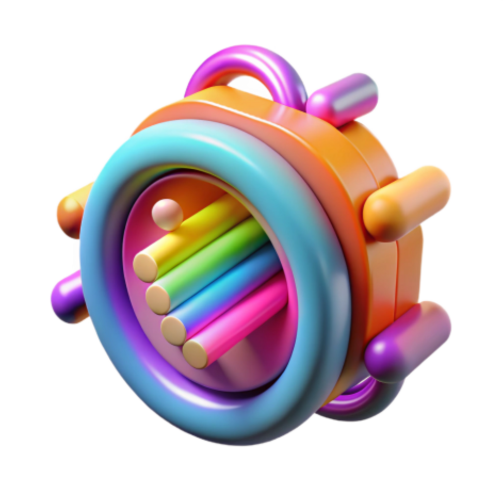 magnificent traditional Rainbow Cylinders in Colorful Circular Abstract high resolution png