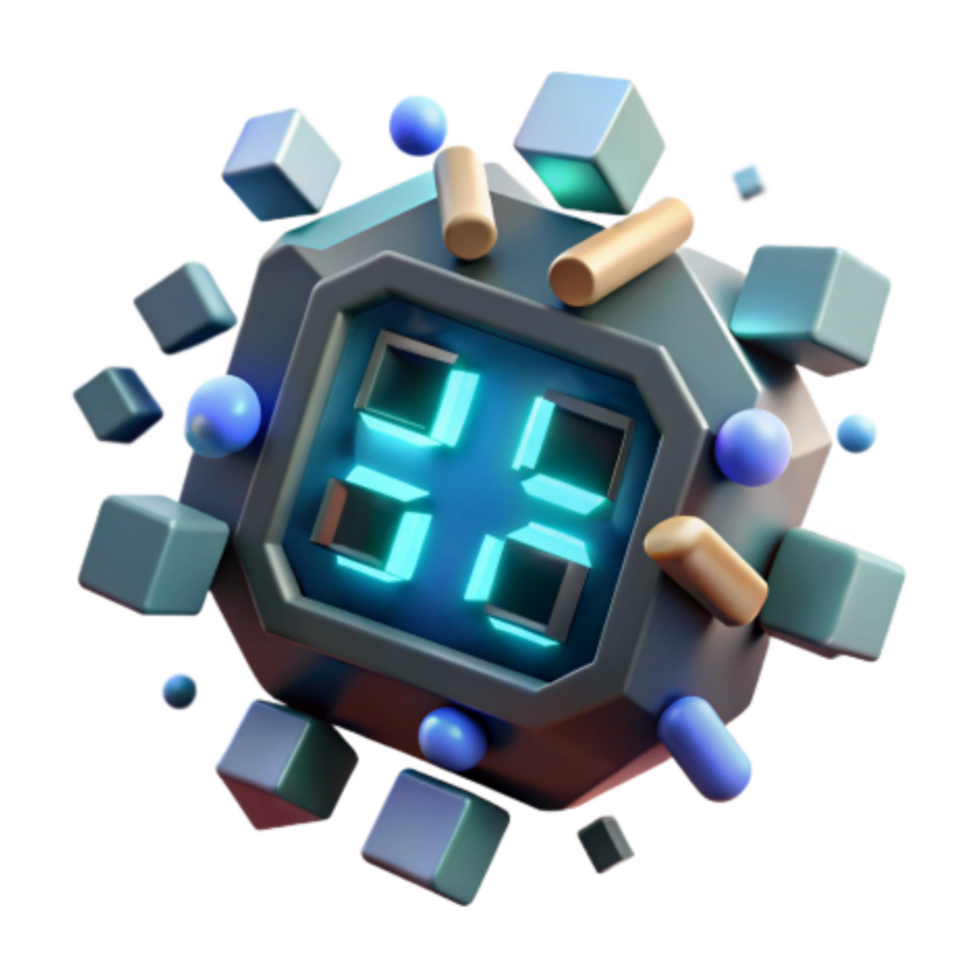 extraordinary artistic Digital Display 3D Render Abstract Geometric Design exclusive png