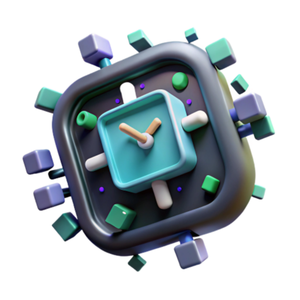 magnificent creative Abstract 3D Clock Time, Design, and Geometry high quality png