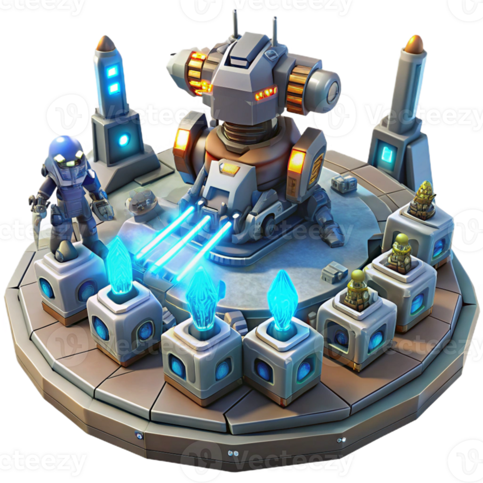 wonderful creative 3D Robot Base Illustration premium png