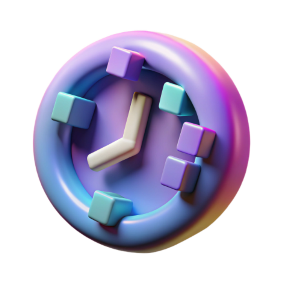 beautiful creative Abstract Clock Time, Cubes, 3D Design, Digital Art premium png