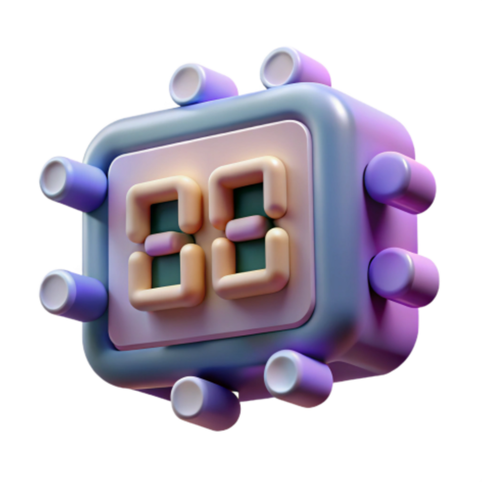 stunning artistic Digital Clock, 3D Render, Colorful, Pastel, Number Display, Modern Design, Retro Style, Timer, Counter premium png