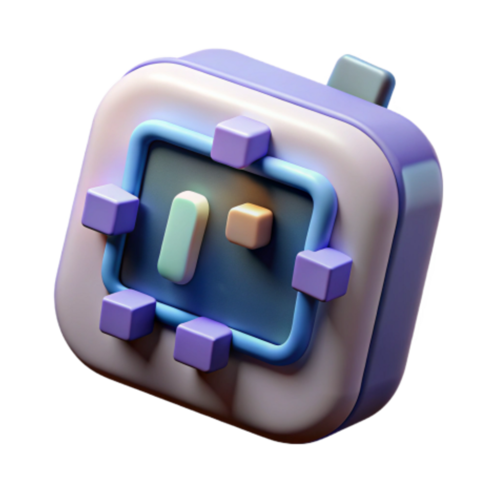 impressive artistic 3D Cube Interface Design Modern App UI 4K png