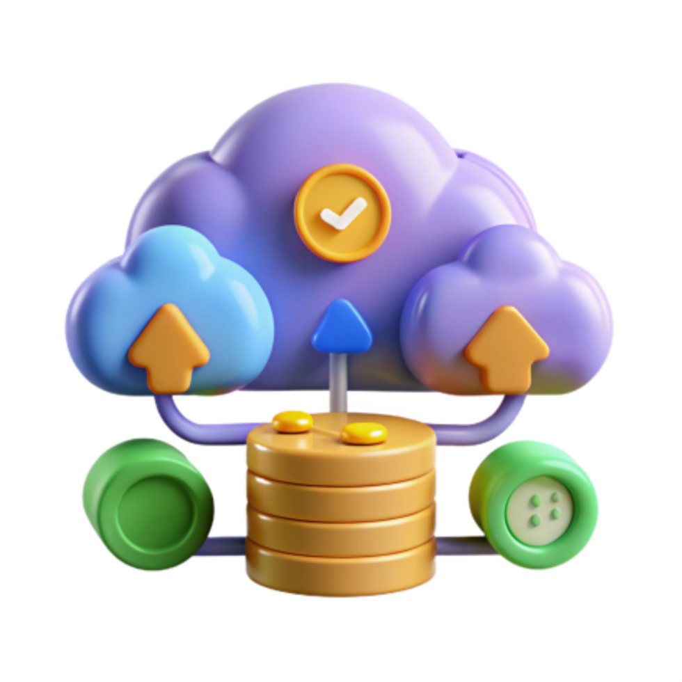vibrant contemporary Secure Cloud Data Storage Upload genuine png