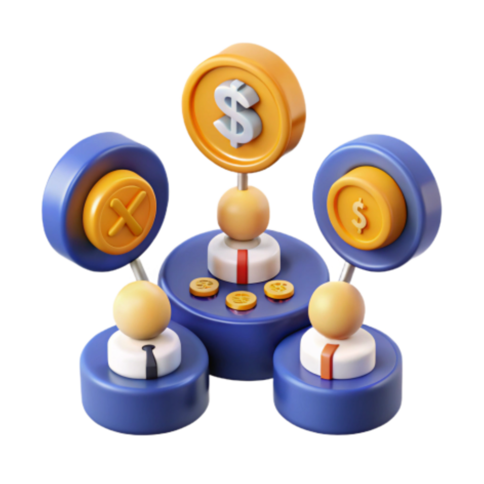 beautiful abstract Financial Decisions Risk, Reward, and Collaborative Strategies original png