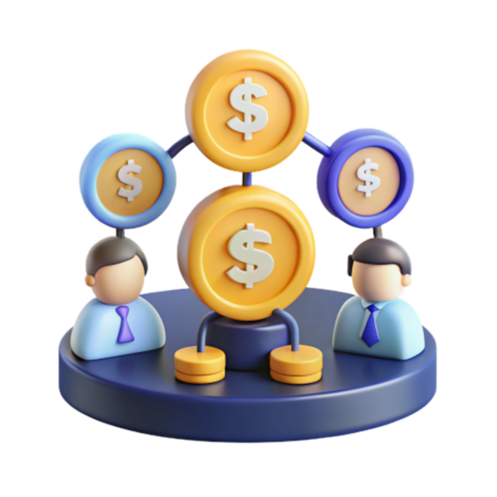 elegant abstract Financial Collaboration Teamwork for Shared Profits premium png